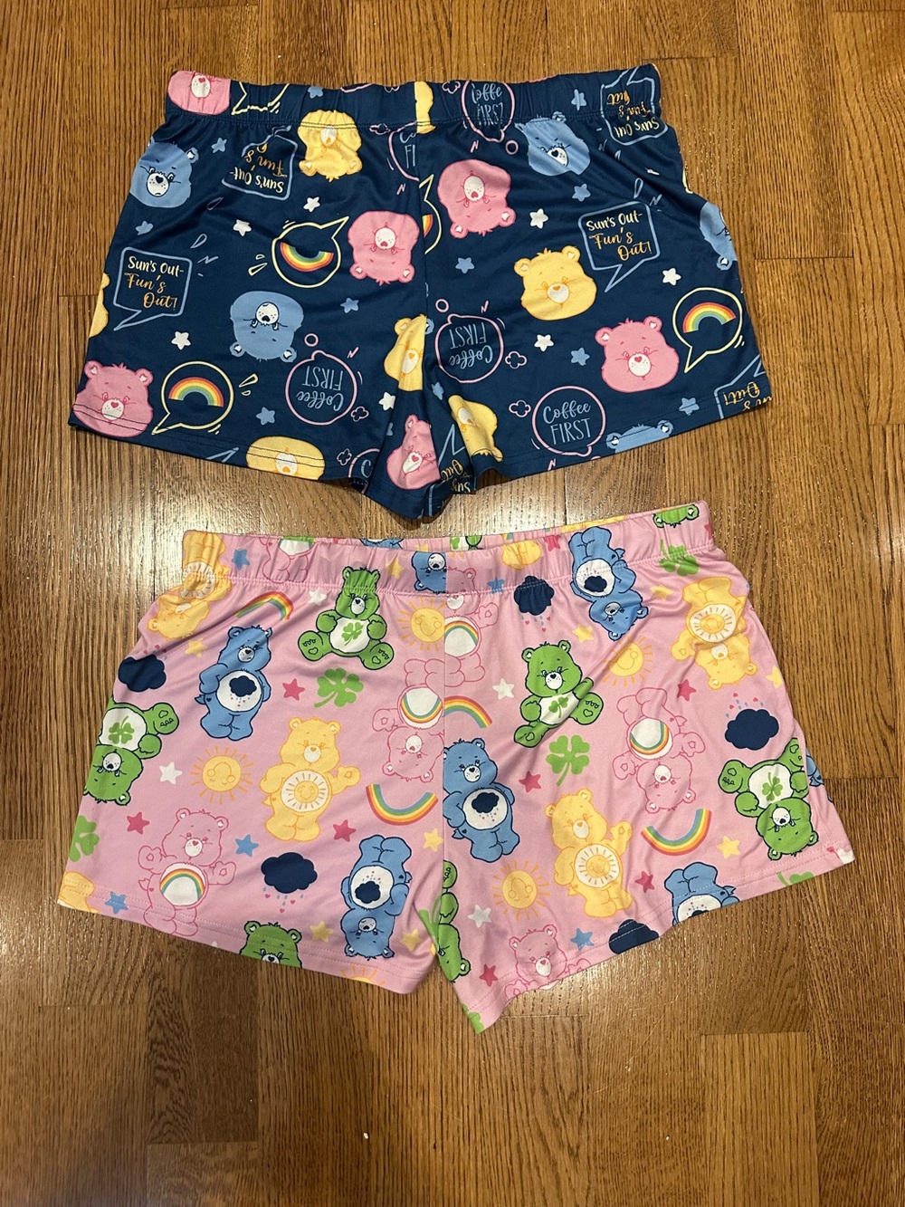 Care Bears 2 Pairs Bundle Women Drawstring Pajama Shorts Pink Blue L Loungewear - Picture 4 of 8